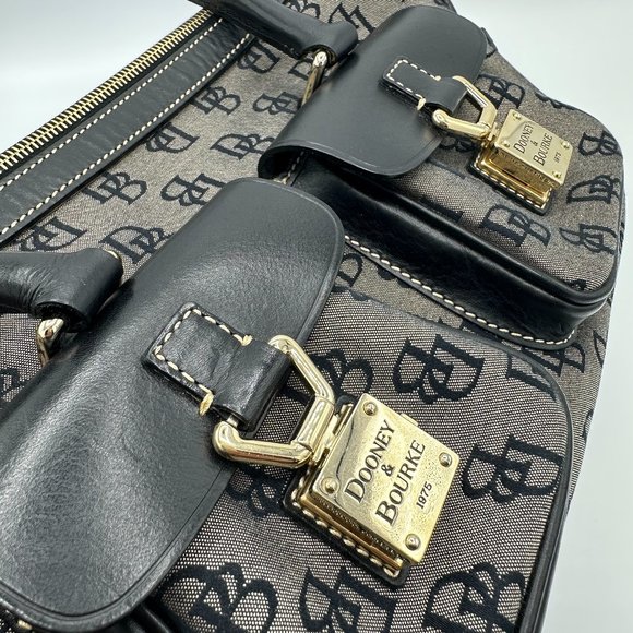 Vintage DOONEY & BOURKE Shadow Canvas Anniversary Bag Shoulder Lock 1990 - Picture 10 of 15
